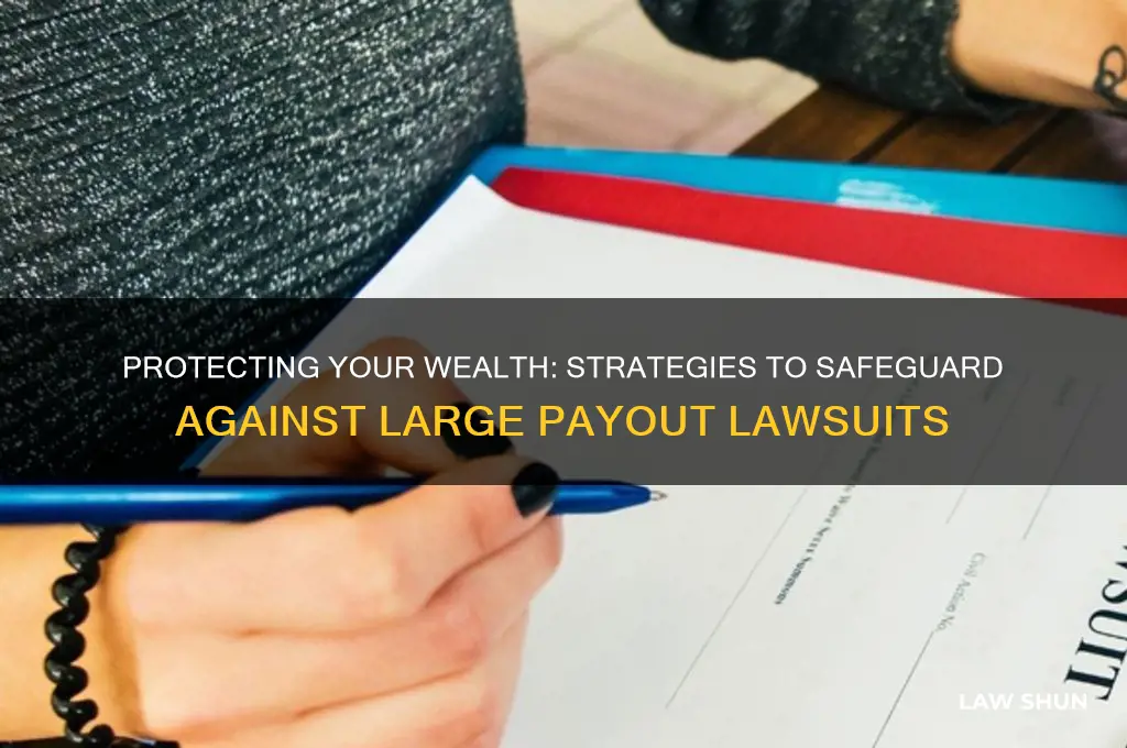 how to shelter large payout law suit