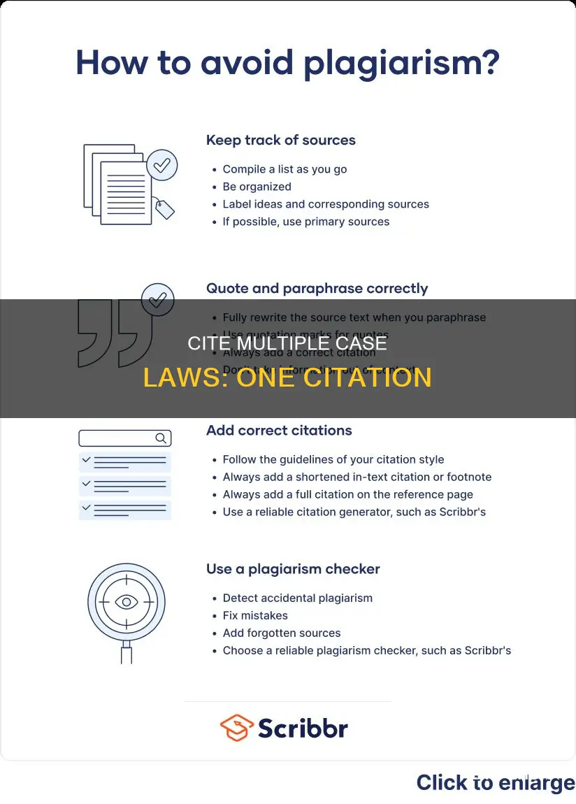 how to show several case law sources in one citation