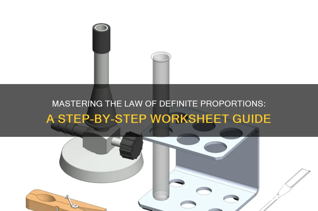 Mastering The Law Of Definite Proportions: A Step-By-Step Worksheet ...