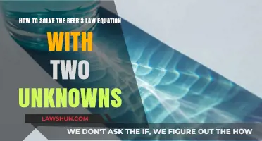 Solving Beer's Law Equation: Tackling Two Unknowns Step-by-Step
