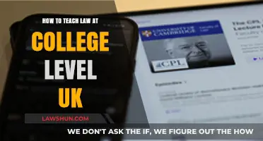Teaching Law at UK Colleges: A Practical Guide