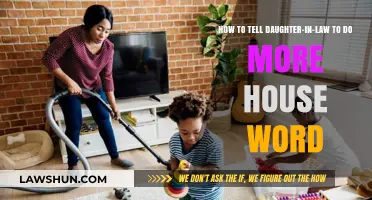 Encouraging Your Daughter-in-Law to Share Household Responsibilities