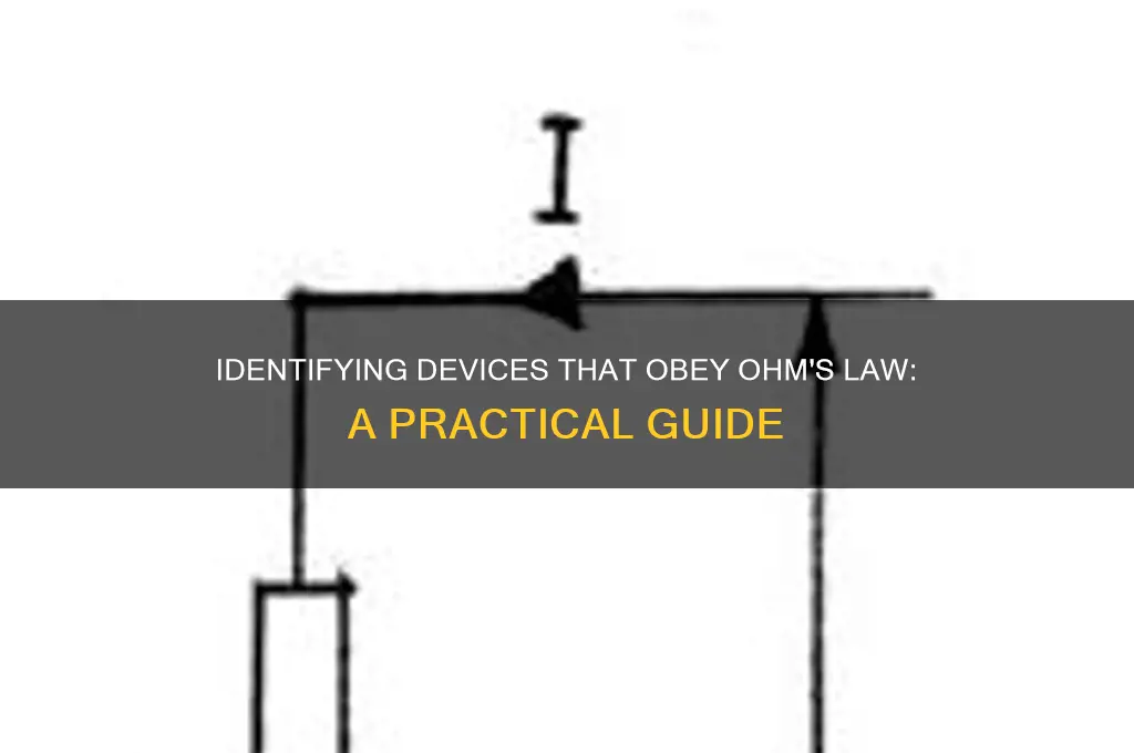 how to tell if a device obeys ohm