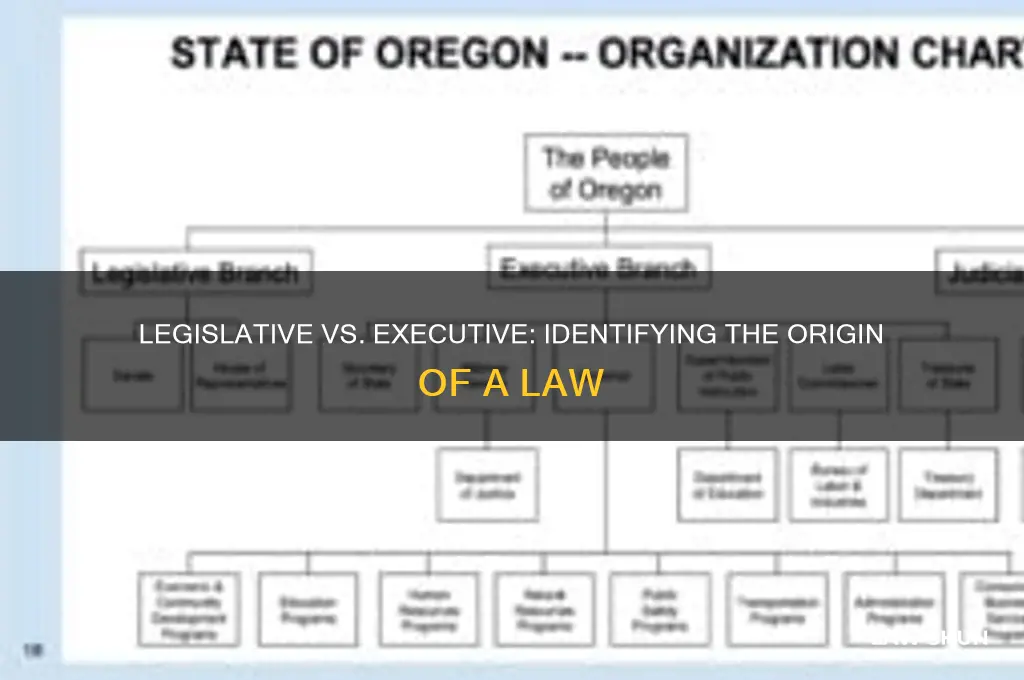 how to tell if a law was legislative or executive