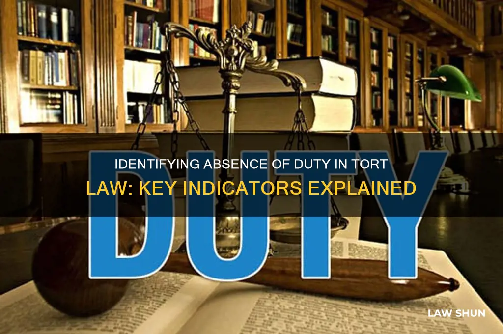 how to tell when there is no duty tort law