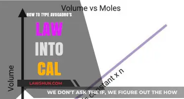 Mastering Avogadro's Law: A Step-by-Step Guide to Typing It into CAL