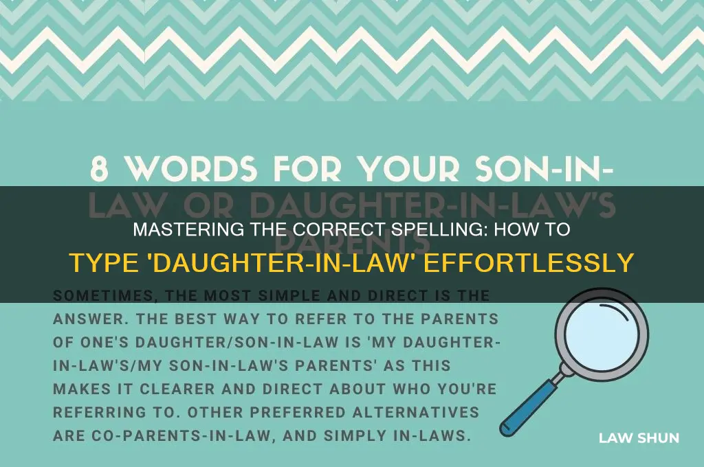 how to type daugter in law