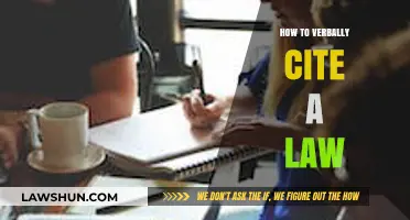 Mastering Verbal Legal Citations: A Step-by-Step Guide to Citing Laws