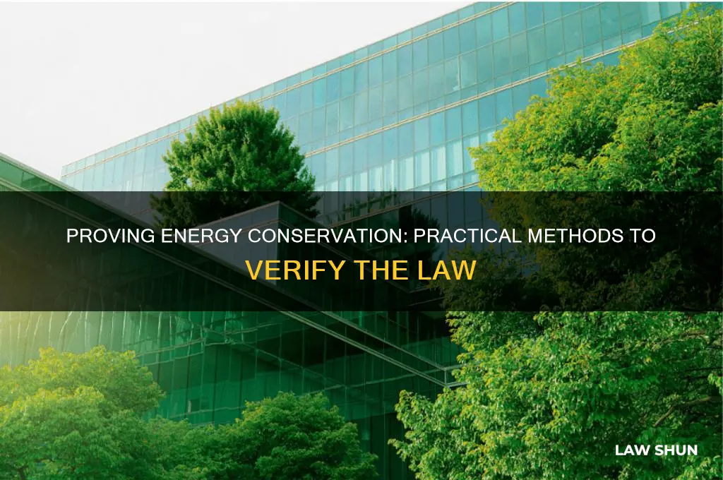 how to verify the law of conservation of energy