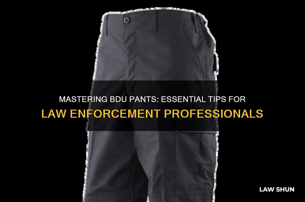 how to wear bdu pants law enforment
