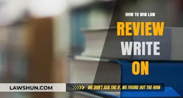 Mastering the Art of Winning Law Review Write-On Competitions