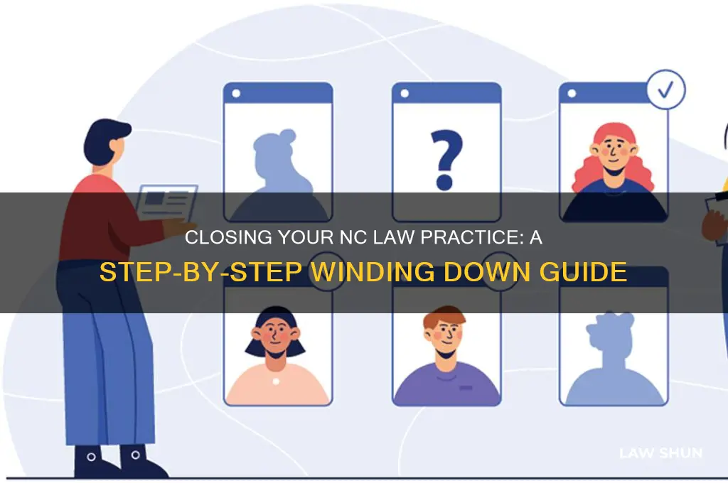 how to wind down a law office in nc