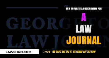 Mastering the Art of Writing Law Journal Book Reviews