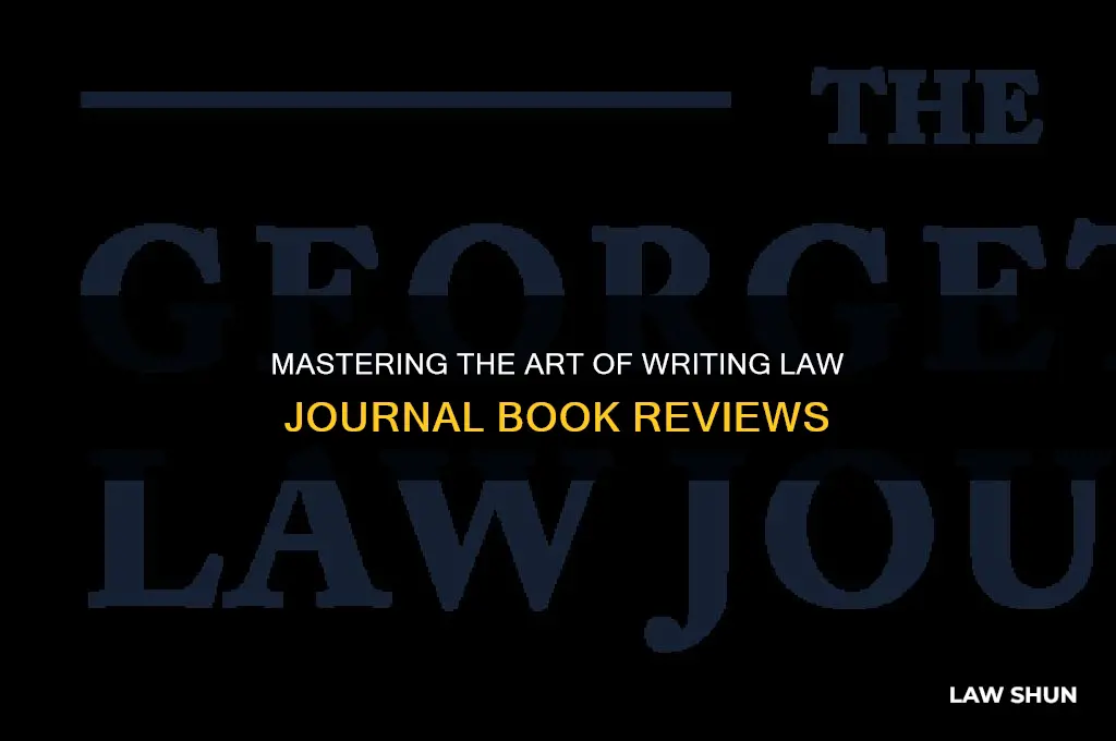 how to write a book review for a law journal