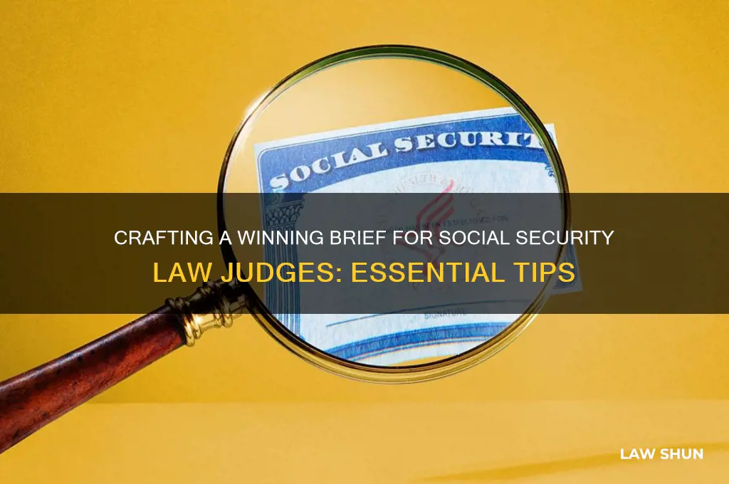 how to write a brief for social security law judge