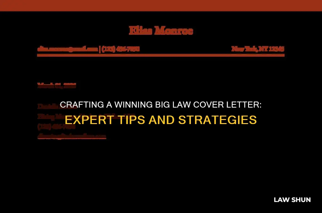 how to write a cover letter for big law