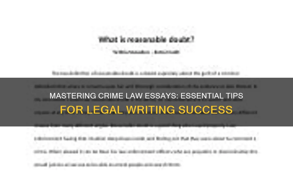 how to write a crime law essay