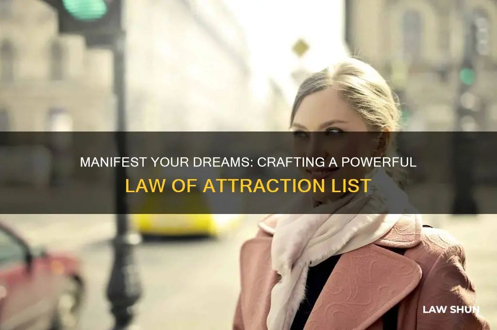 how to write a dream list law of attraction