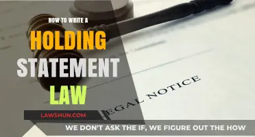 Mastering Legal Drafting: Crafting Effective Holding Statements in Law