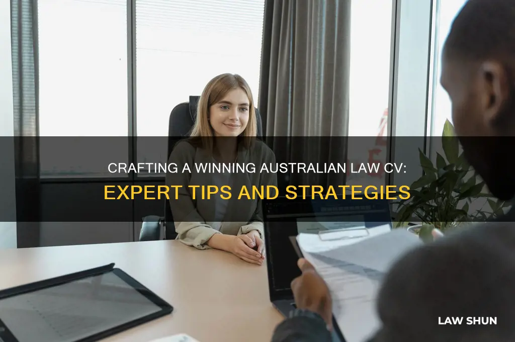 how to write a law cv australia