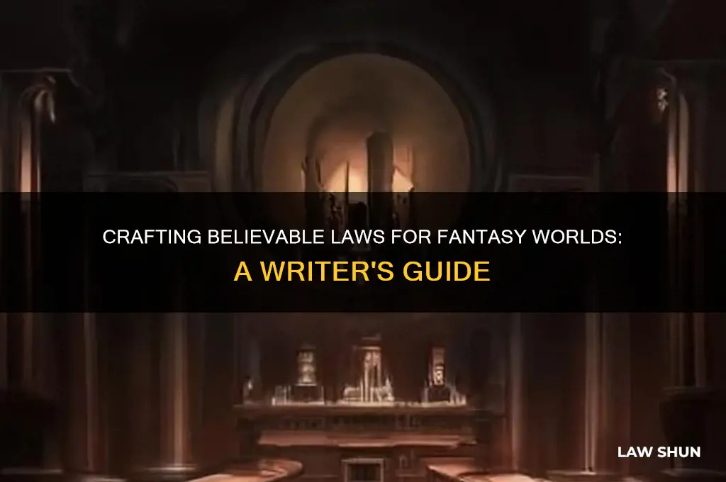 how to write a law in a fantasy novel