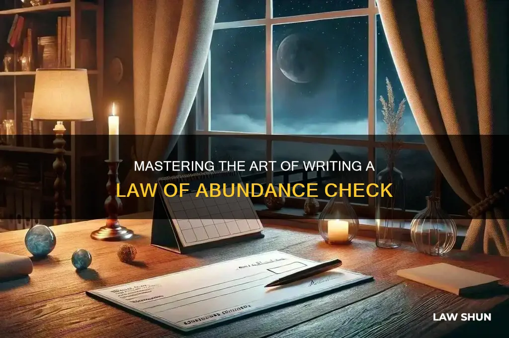 how to write a law of abundance check