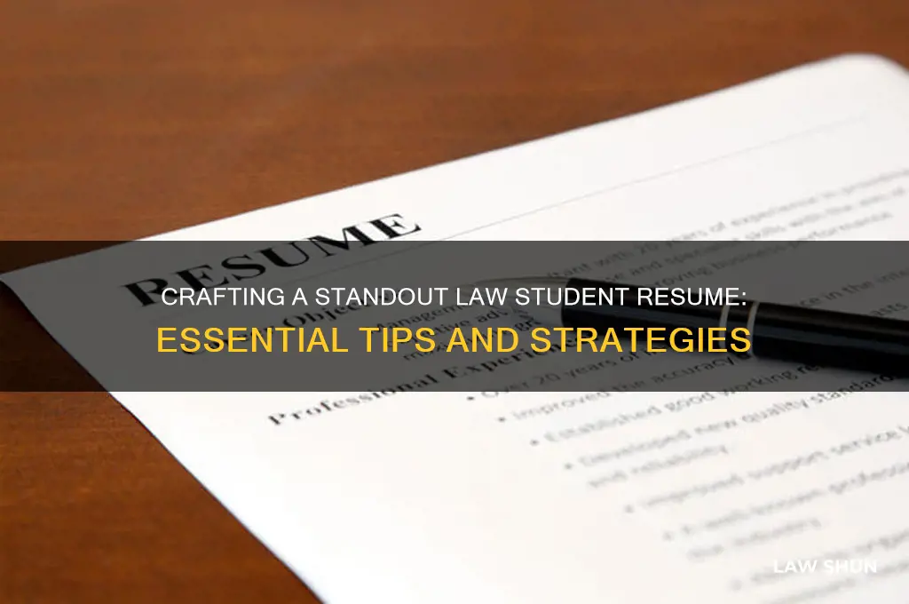 how to write a law student resume