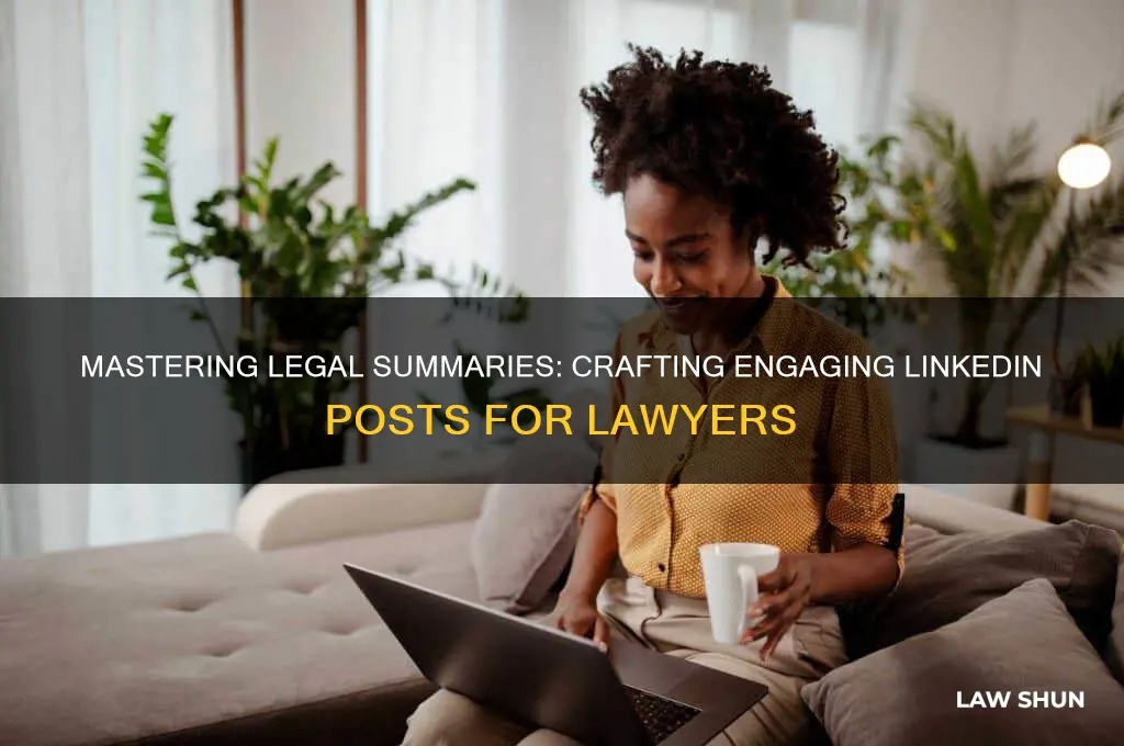 how to write a law summary on linkedin