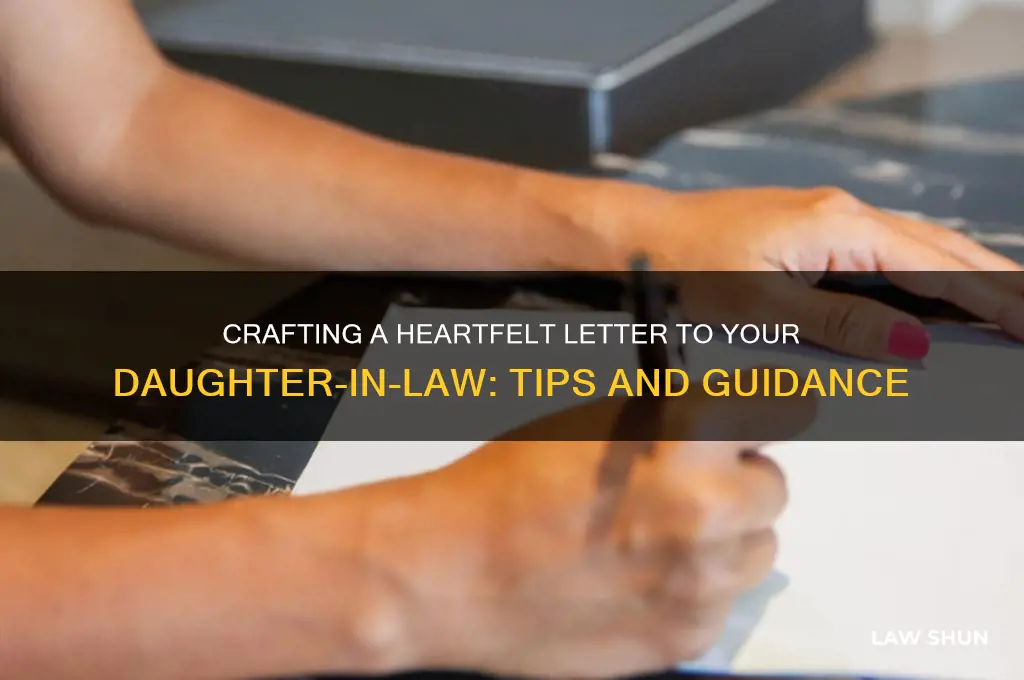 how to write a letter to a daughter in law