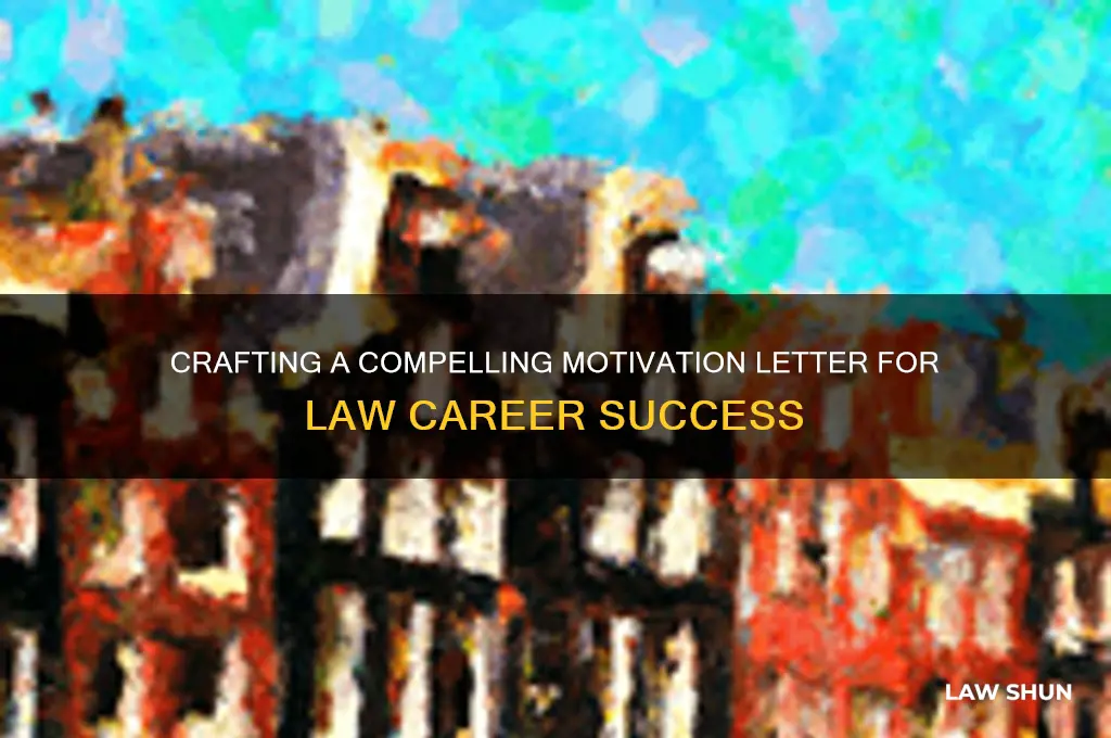 how to write a motivation letter for law jobs