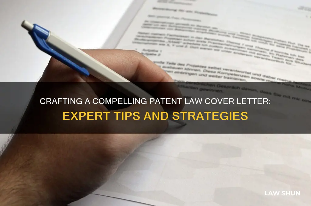 how to write a patent law cover letter