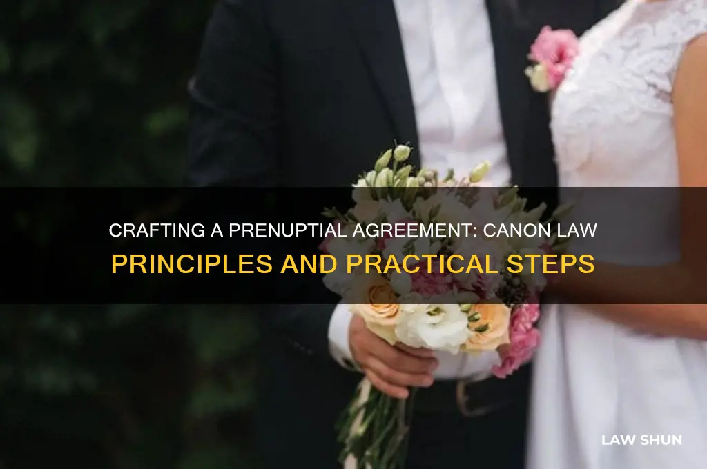 how to write a prenup with cannon law