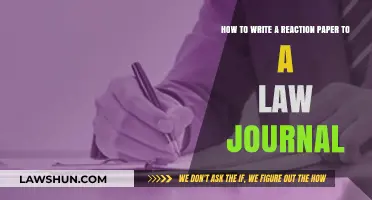 Mastering the Art of Writing Reaction Papers to Law Journals