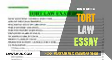 Mastering Tort Law Essays: Essential Tips for Clear and Compelling Writing