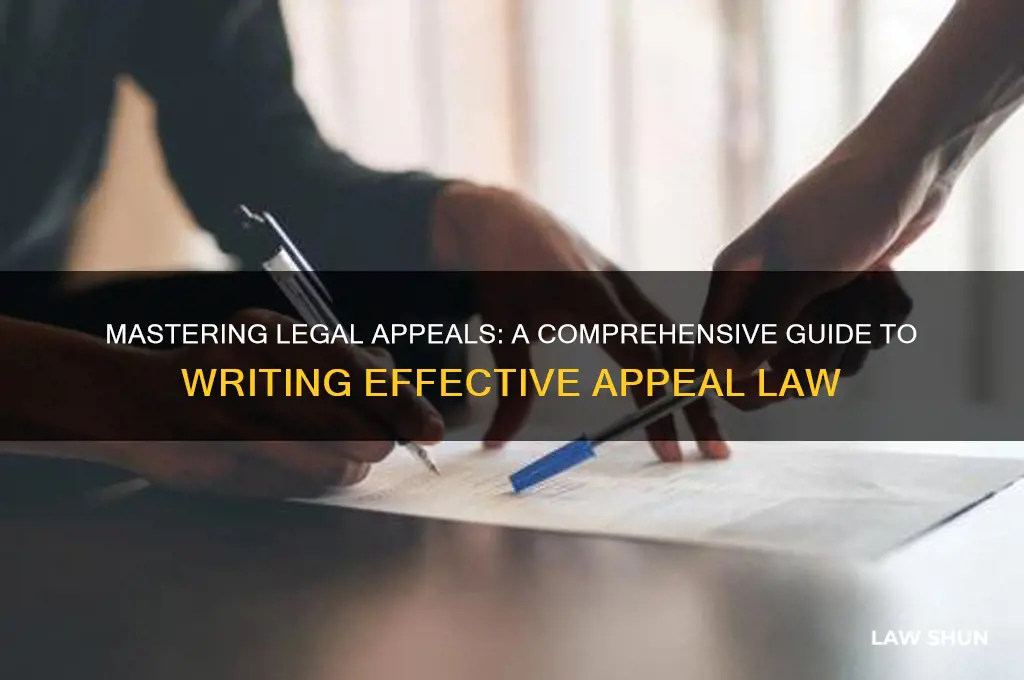 how to write an appeal law