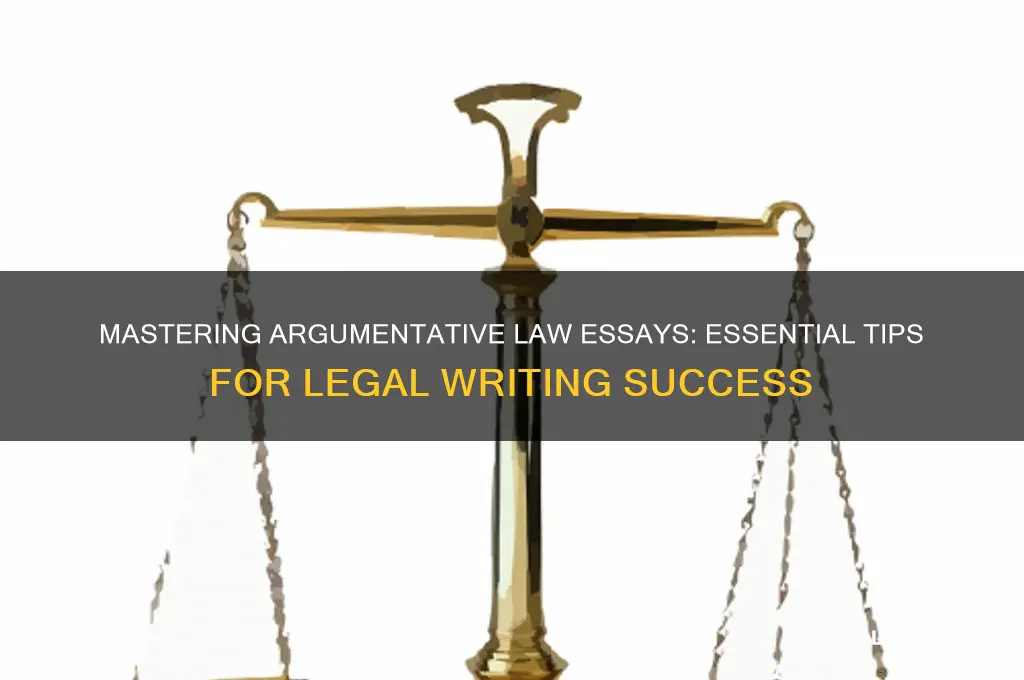 how to write an argumentative law essay