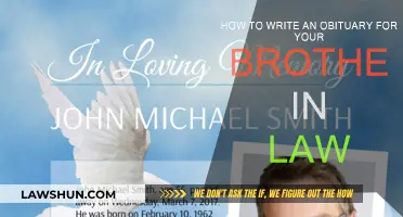 Writing an Obituary for Your Brother-in-Law: A Guide
