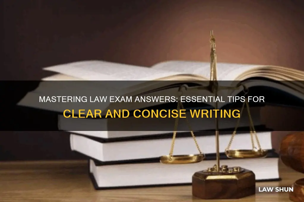 how to write answer in law exam