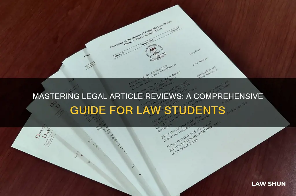 how to write article review in law
