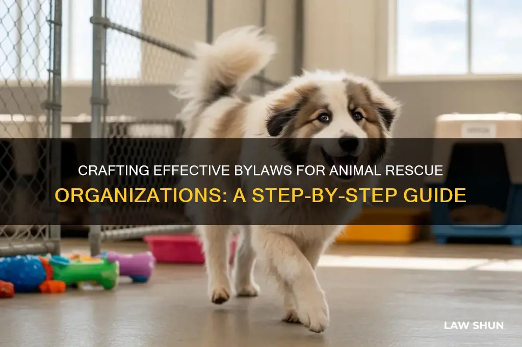 how to write by laws for arescue