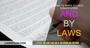Writing a Church Constitution and By-Laws