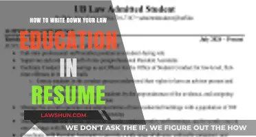 Crafting a Standout Resume: Showcasing Your Law Education Effectively