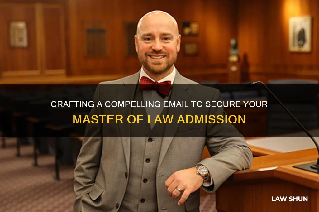 how to write email to master of law