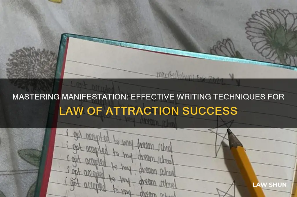 how to write for law of attraction