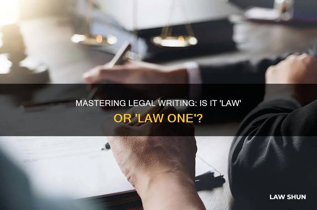 how to write in law one word or two