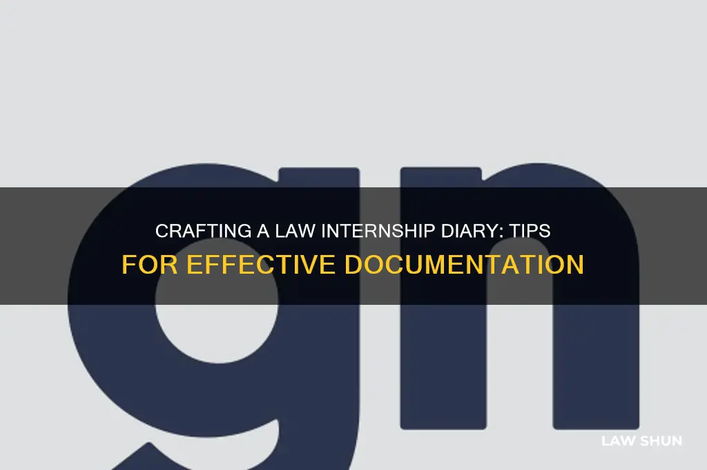 how to write law internship diary