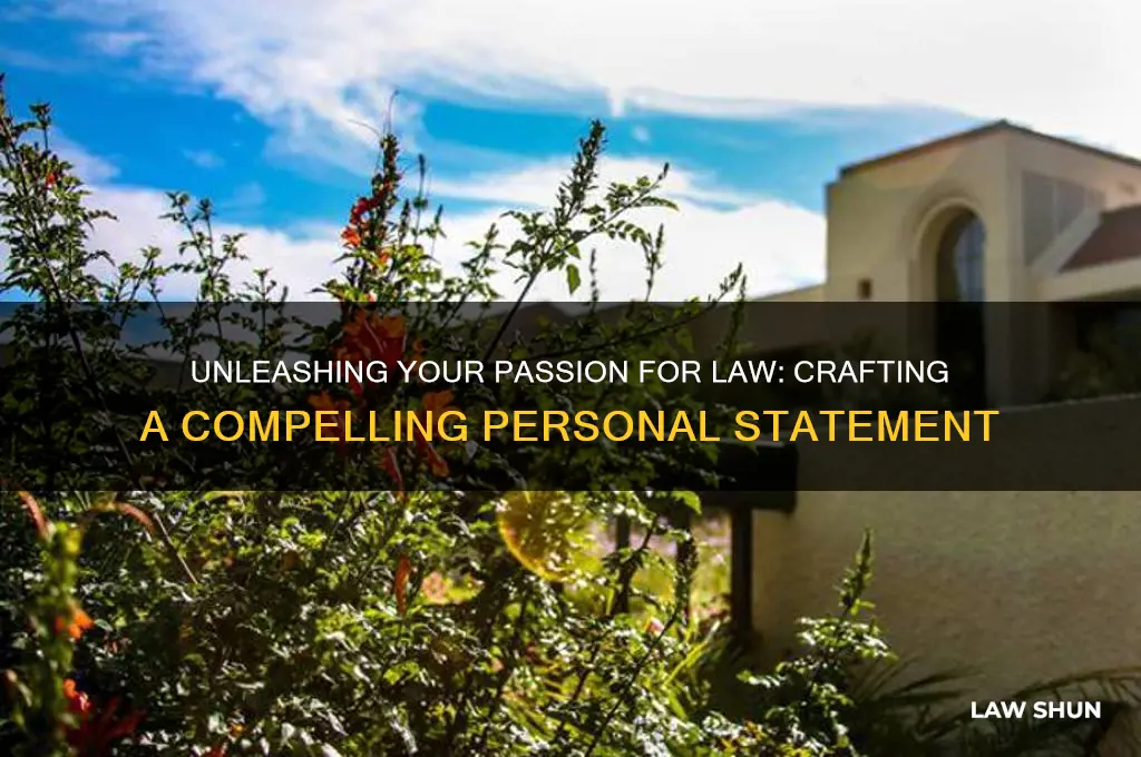 how to write my passion for law