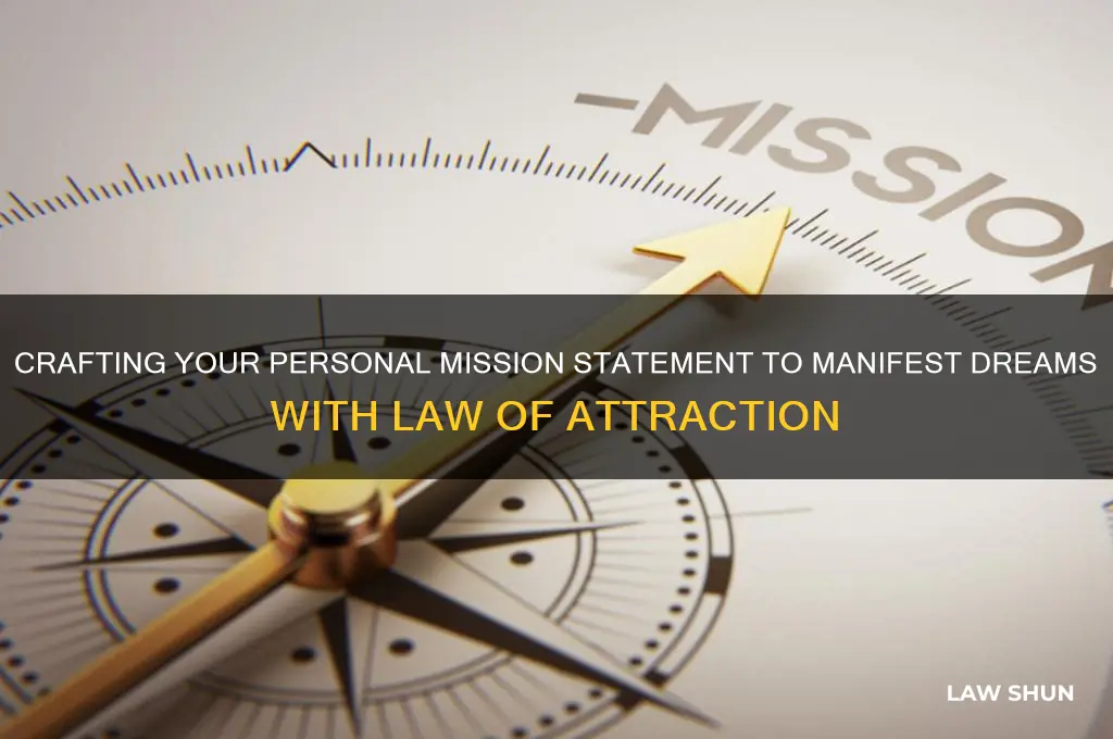 how to write my personal mission statement law of attraction