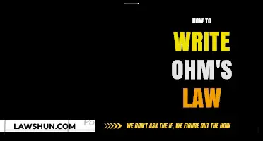 Mastering Ohm's Law: A Step-by-Step Guide to Writing It Correctly