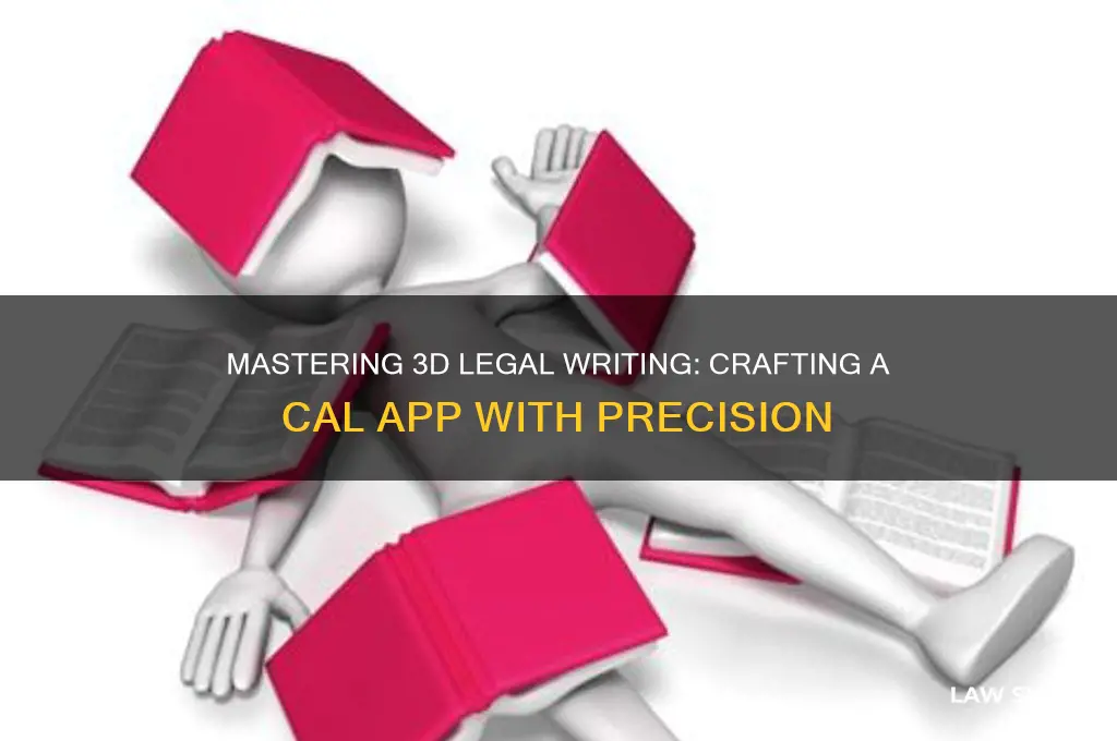 how to write out cal app 3d in law